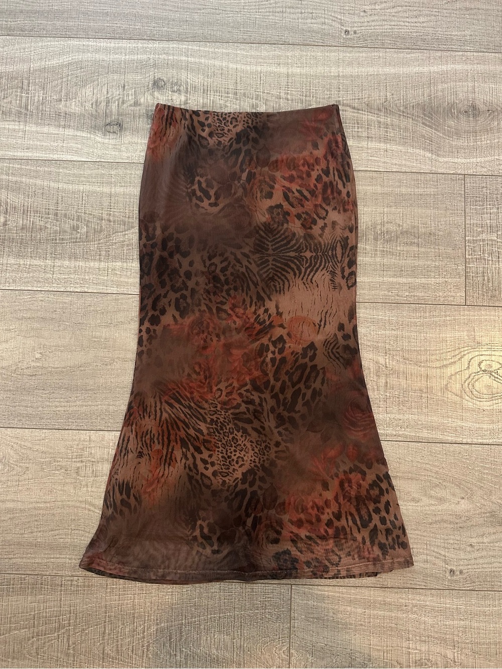 Women's Brown Animal Print Skirt - Picture 2 of 6